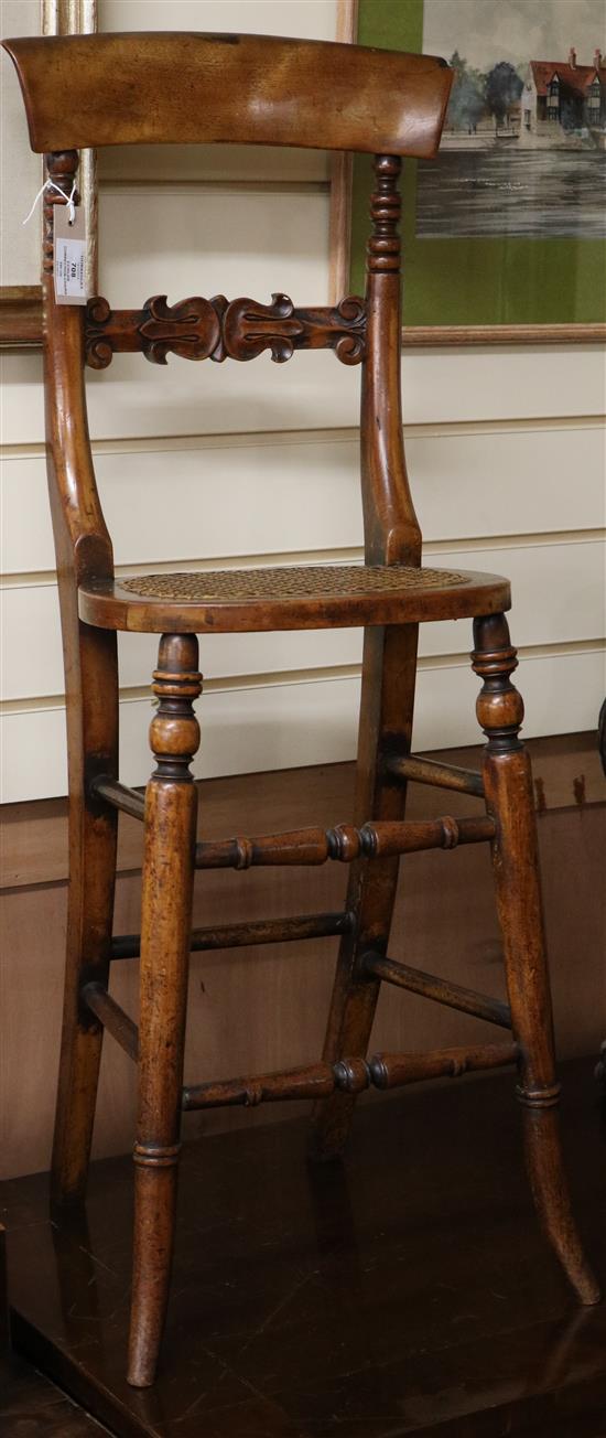 Two William IV childrens correction chairs